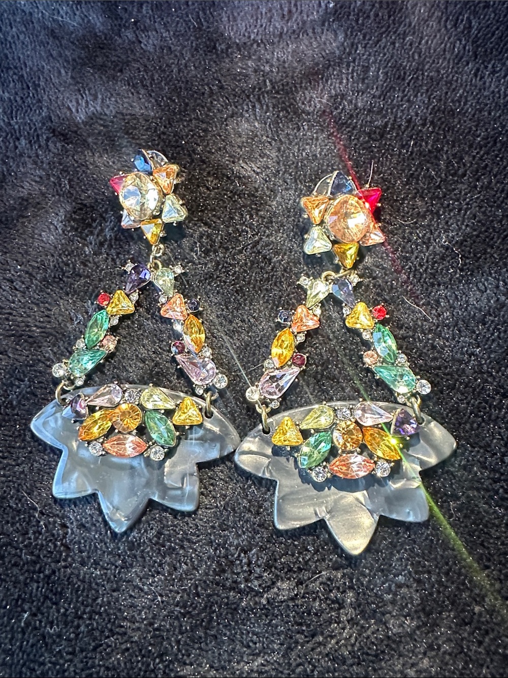 BaubleBar Multicolor Crystal Floral Drop Earrings